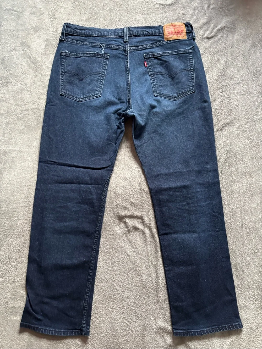 Levi's 514 Jeans Mens 36X30 Blue Dark Wash Denim Straight Leg Regular Fit Casual